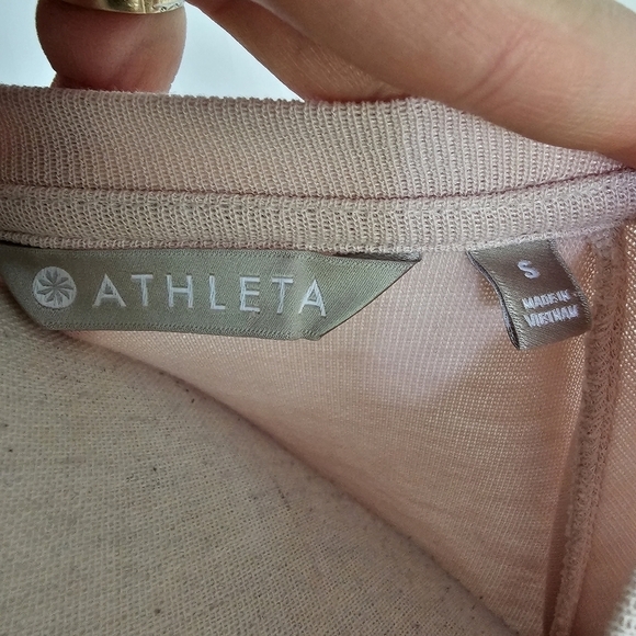 Athleta Serenity Blush Pink Criss Cross Sweatshirt - Picture 7 of 8